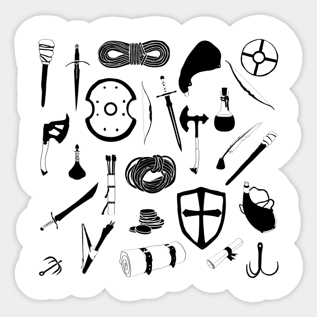 Adventuring Gear Sticker by ClarkStreetPress